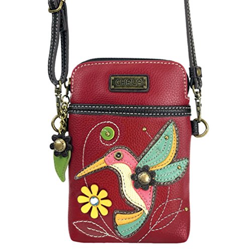 Chala Hummingbird Cellphone Crossbody Handbag - Convertible Strap Bird Lovers