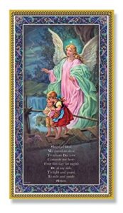 5″ x 9″ guardian angel plaque with prayer ready to hang