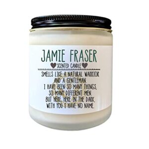 jamie fraser candle outlander gift bookish candle gift for book lover sassenach