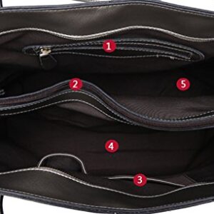 Covelin Women's Handbag Genuine Leather Tote Shoulder Bags Soft Hot Silver grey