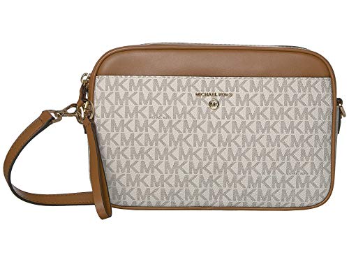 Michael Kors Jet Set Charm Large East/West Camera Crossbody Vanilla/Acorn One Size