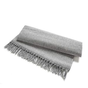 Eanpet Braided Rug Cotton Area Rug Pure Tassels Floor Rug Hand Woven Reversible Throw Rugs Door Mat Laundry Room Rug Indoor Runner Bathroom Tablecloth (2x3 FT, Grey)