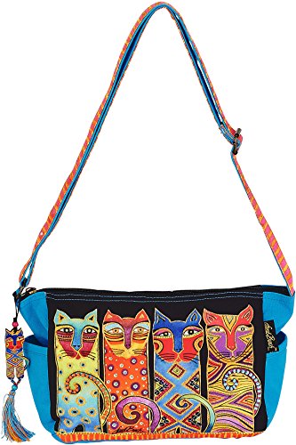 Laurel Burch Feline Clan Crossbody Cat Tote Handbag Purse