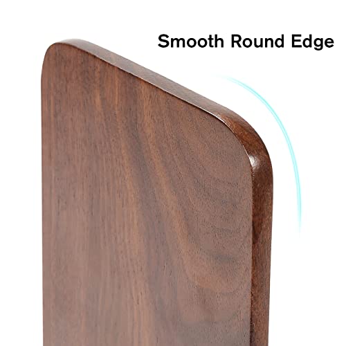 MaxGear Book Ends Universal Premium Bookends for Shelves, Non-Skid Bookend, Decorative Heavy Duty Wood Book End, Home Decor Wooden Book Stopper for Books/CDs, 5.2 x 3.2 x 4.2 inches, Walnut, 1 Pair