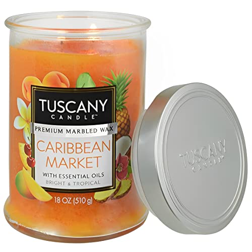 18oz Tuscany, mottled, bronze lid- Caribbean Market