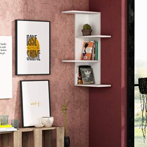 ada home décor bowcott wall shelf, 17” x 33” x 8”, white