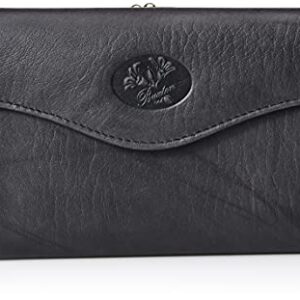 Buxton Heiress Organizer Clutch, Black, One Size