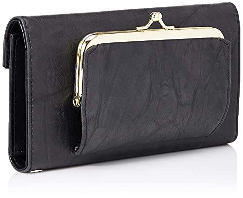 Buxton Heiress Organizer Clutch, Black, One Size