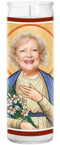 betty celebrity prayer candle – funny saint candle – 100% handmade in usa – rip novelty gift