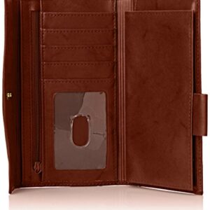 Buxton Heiress Organizer Clutch, Mahogany, One Size