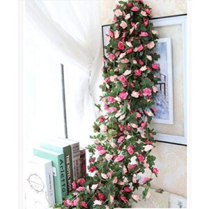 Miracliy 8 Pack 65 FT Flower Garland Decorations Plastic Artificial Flowers for Wedding Decoration Photo Booth Backdrop