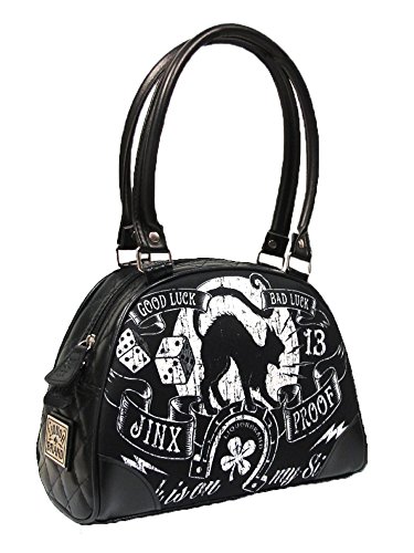 Liquorbrand Jinx Proof Halloween Black Cat Luck Goth Gothic Shoulder Bag Purse