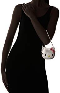 3-D Hello Kitty Cat Crystal Couture Clutch Special Occasion Holiday Party Evening Bag Silver