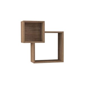 Ada Home Décor Wilkins Wall Shelf, 23'' x 23'' x 8'', Oak