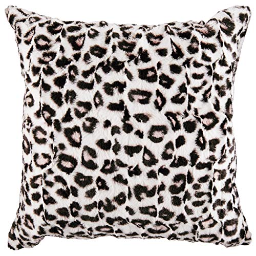 Betsey Johnson - Throw Pillow, Faux Fur Bedding with Zipper Closure, Home Decor for Bed or Couch (Betsey's Leopard, 20" x 20")