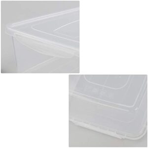 Utiao 14 Quart Plastic Storage Bins with Lid, Clear Latching Box, Set of 4