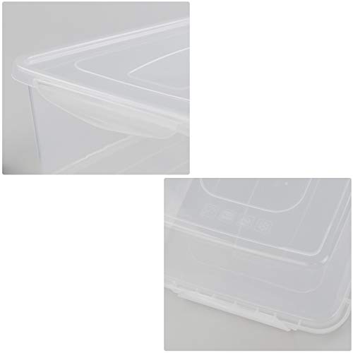 Utiao 14 Quart Plastic Storage Bins with Lid, Clear Latching Box, Set of 4