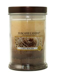 langley empire candle triple pour, mottled, bronze lid, 18-ounce, cafe mocha, black/white-anthracite, (51429)