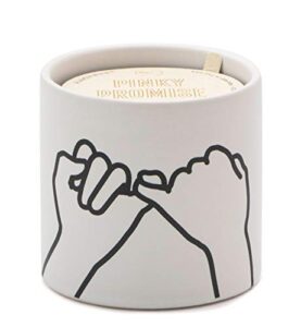 paddywax impressions artisan hand-poured scented candle, 5.75-ounce, white – pinky promise (wild fig & cedar)