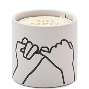 Paddywax Impressions Artisan Hand-Poured Scented Candle, 5.75-Ounce, White - Pinky Promise (Wild Fig & Cedar)