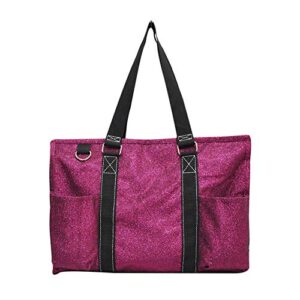 ngil all purpose organizer medium utility tote bag 2018 fall collection (glitter hot pink)