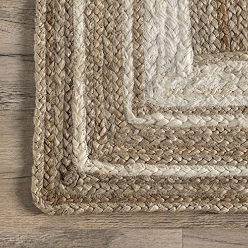 NuLOOM Rikki Coastal Braided Jute Area Rug, 6' Round, Off-White