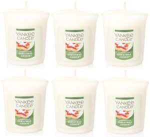 scented votive candle 1.75 oz. christmas cookie. 6 set.