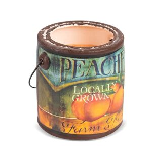 a cheerful giver — juicy peach – 20oz large scented candle jar – farm fresh – 95 hours of burn time, gift for women, orange