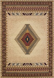 united weavers of america tucson manhattan rug collection, 1′ 10″ by 3′, cream (940 27097)