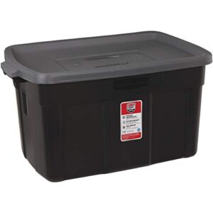 united solutions rmrt310006 tote, 31 gallon, black with gray