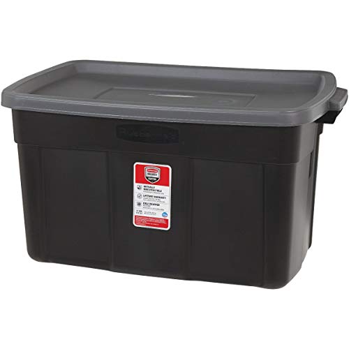 United Solutions RMRT310006 Tote, 31 Gallon, Black with Gray