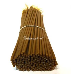 100 natural pure beeswax taper candles 9 inch tall church jerusalem holy land scented candle gift box