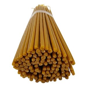 100 Natural Pure Beeswax Taper Candles 9 Inch Tall Church Jerusalem Holy Land Scented Candle Gift Box