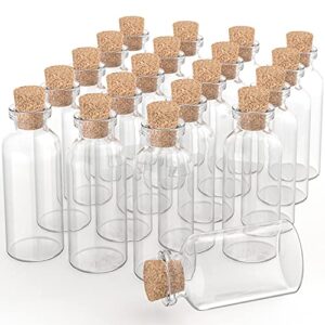 axe sickle 10 ml cork stopper glass bottles mini transparent glass bottles 24 pcs.
