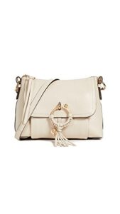 see by chloe women’s joan small shoulder bag, cement beige, off white, one size