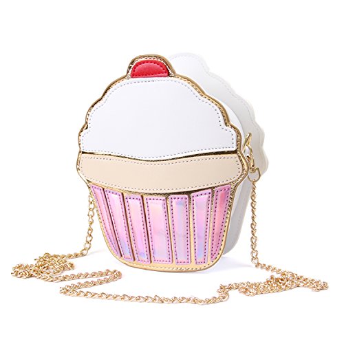 SUKUTU Girls Cupcake Popcorn Egg Fruits Milk Box PU Crossbody Handbag Women Small Purse and Cell Phone Shoulder Bag