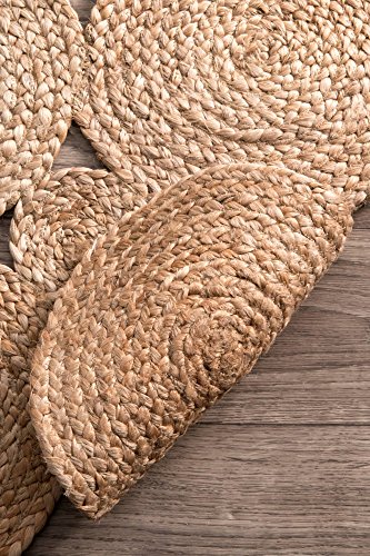 nuLOOM Drusilla Hand Woven Jute Area Rug, 9' x 12', Natural