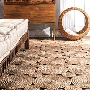 nuLOOM Drusilla Hand Woven Jute Area Rug, 9' x 12', Natural