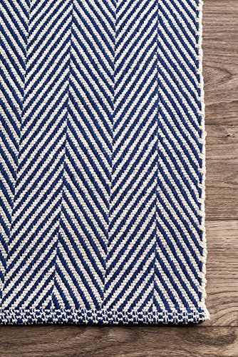 nuLOOM Kimberely Hand Loomed Area Rug, 5' x 8', Navy