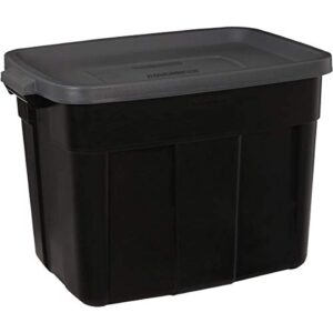 united solutions rmrt180025 tote, 18 gallon, black with gray