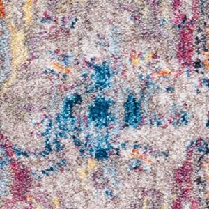 SAFAVIEH Bristol Collection 2'3" x 6' Blue/Orange BTL350S Boho Chic Medallion Distressed Runner Rug