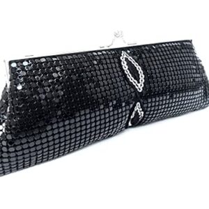 Frewahmesh Evening Clutch Metal Mesh Purse Bag for Cocktail Party Prom Wedding Banquet