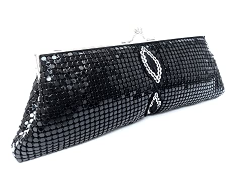 Frewahmesh Evening Clutch Metal Mesh Purse Bag for Cocktail Party Prom Wedding Banquet