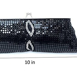 Frewahmesh Evening Clutch Metal Mesh Purse Bag for Cocktail Party Prom Wedding Banquet