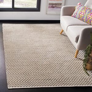 safavieh boston collection 5′ x 8′ taupe bos686e handmade flatweave cotton area rug