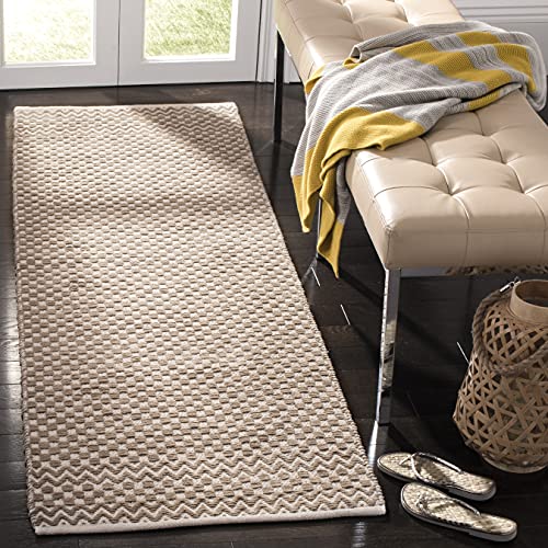 SAFAVIEH Boston Collection 5' x 8' Taupe BOS686E Handmade Flatweave Cotton Area Rug