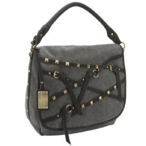 buffalo david bitton elizabeth foldover handbag – black