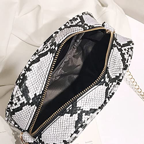 Sherry Women Snakeskin Pattern Crossbody Shoulder Bag Fashion PU Leather Handbag