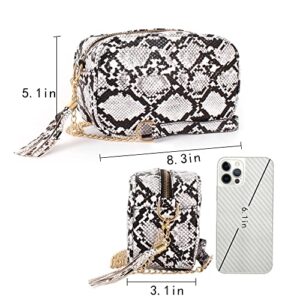 Sherry Women Snakeskin Pattern Crossbody Shoulder Bag Fashion PU Leather Handbag