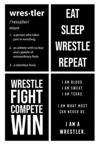 damdekoli motivational wrestling posters – 11×17 inches, set of 4